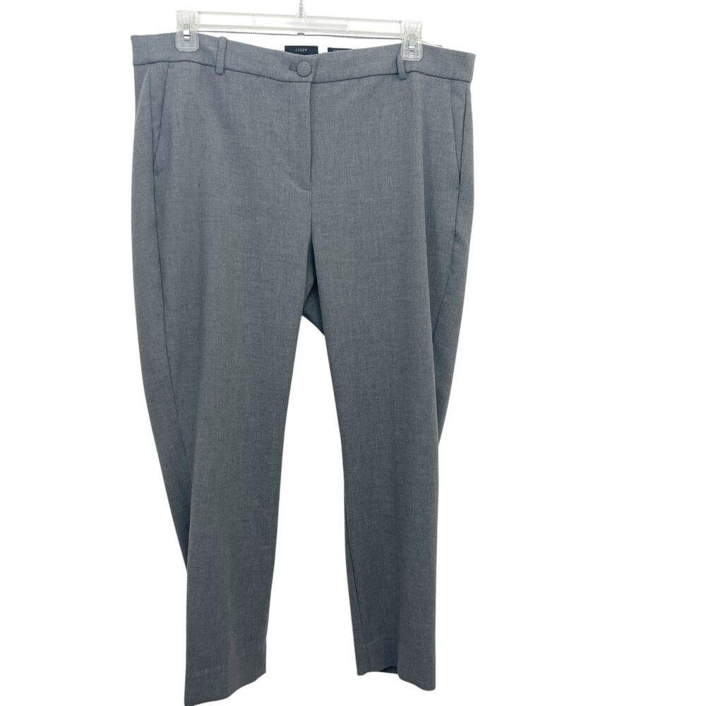 J.Crew High Rise Cameron Pants 18 Four Season Stretch Gray Flannel Ankle H6573